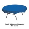 Hoffmaster 82" Blue Plastic Octy-Round Tablecloths, PK12 112014